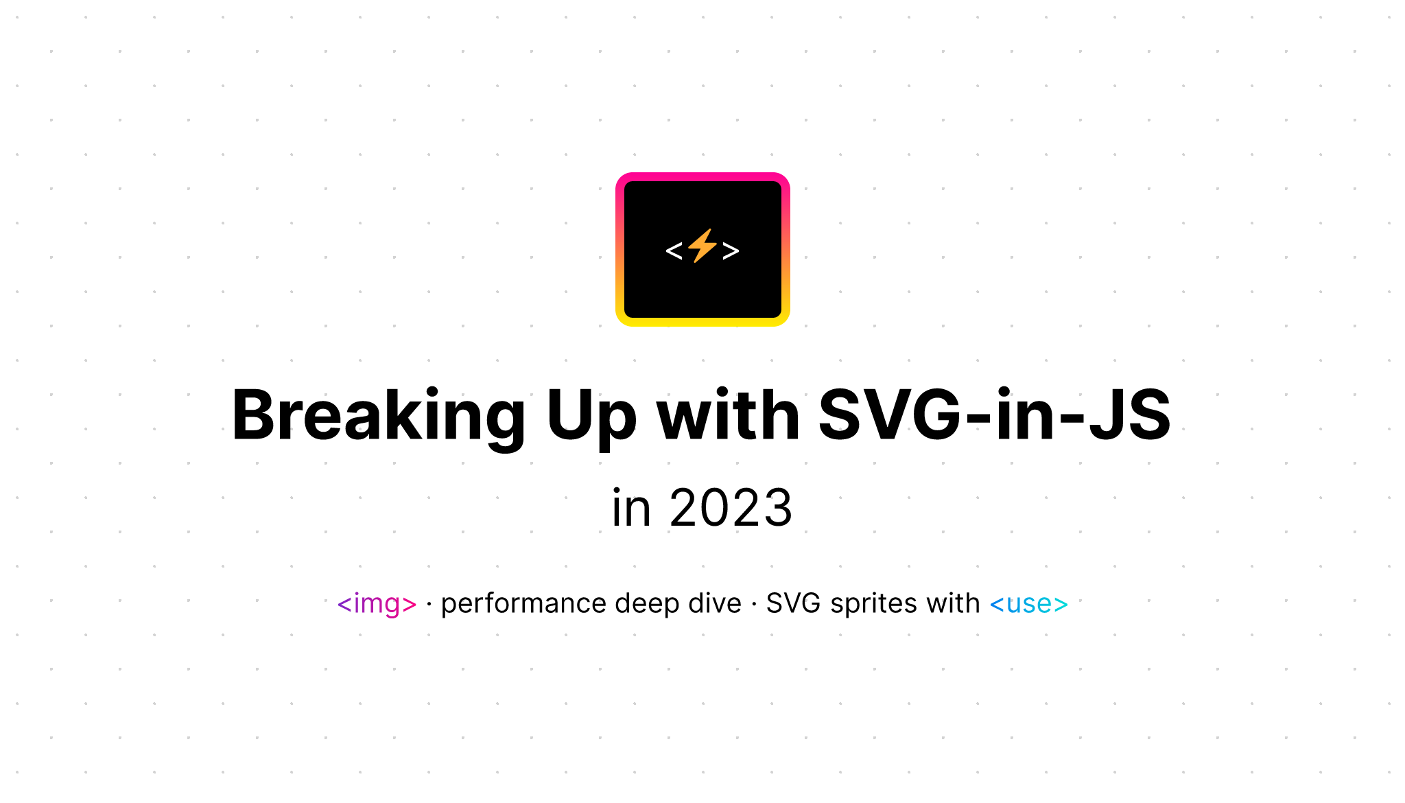 Breaking Up with SVG-in-JS