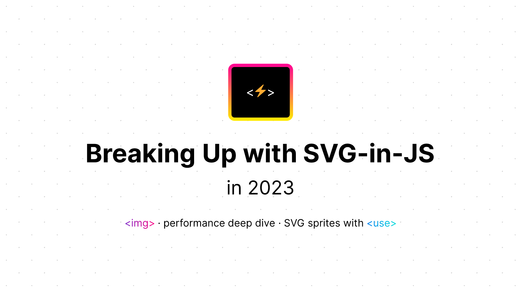 Breaking Up with SVG-in-JS in 2023